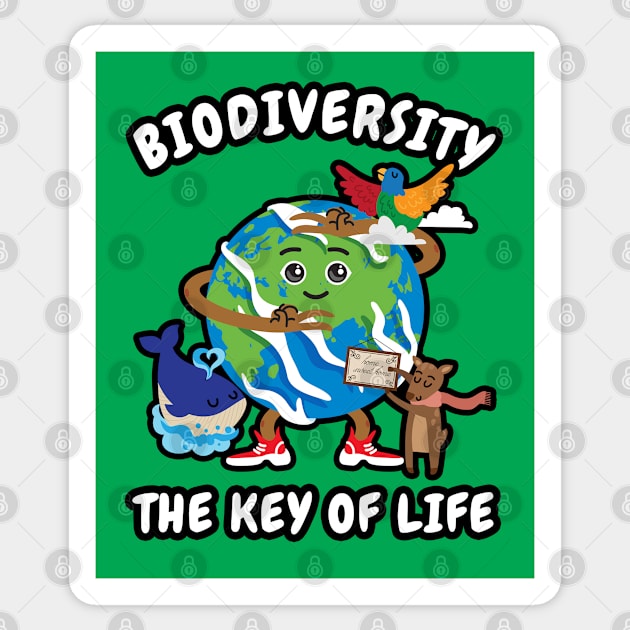 🦜 Biodiversity Is the Key of Life, Save the Earth Sticker by Pixoplanet